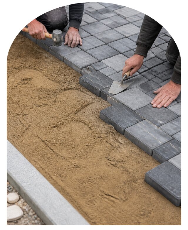 Профессиональная укладка тротуарной брусчатки в Ростове