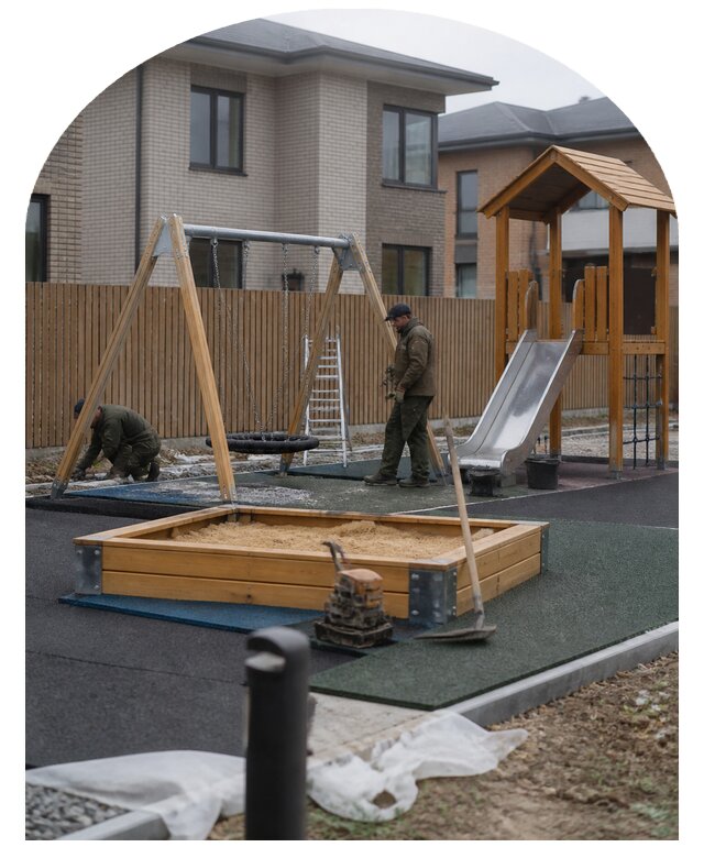 Строительство детской площадки под ключ на участке в Ростове
